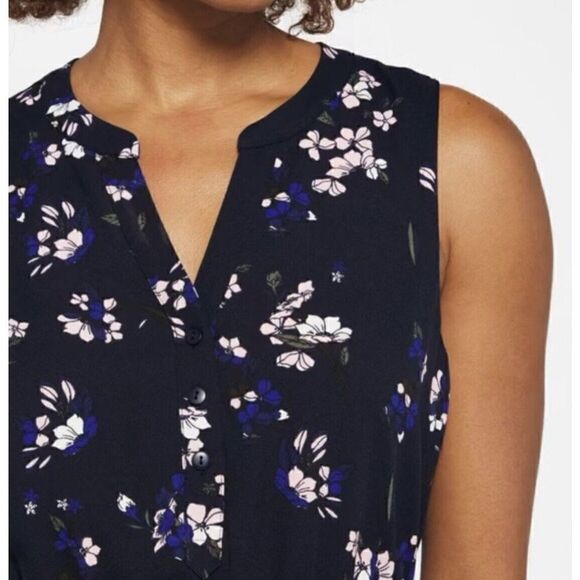 41 Hawthorn Claira Tie Waist Dress Navy Size Medium NWT Stitch Fix - Picture 2 of 2